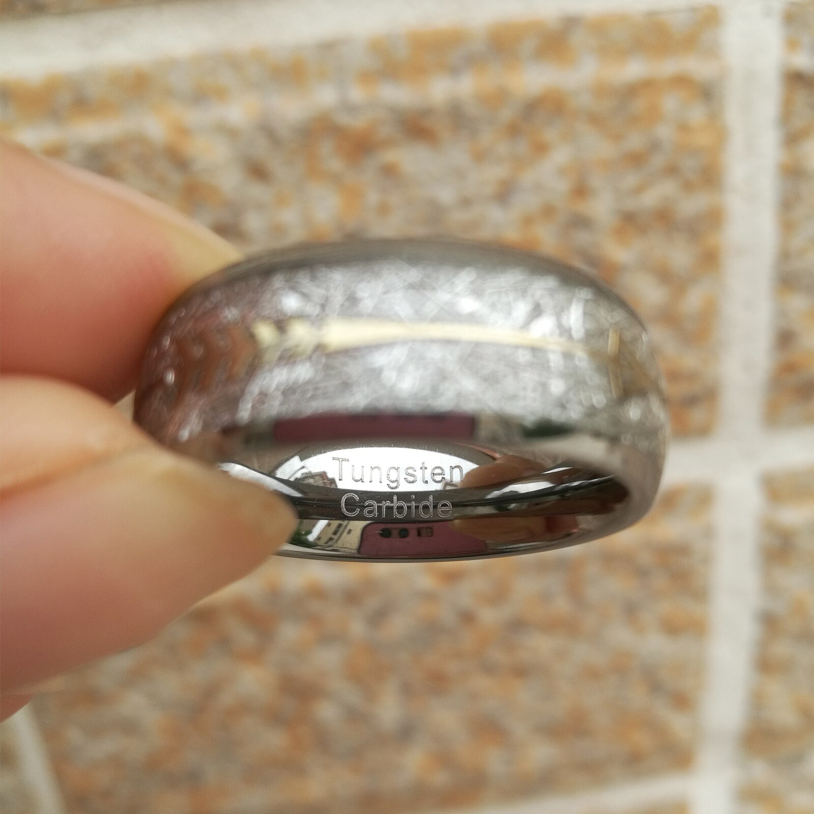 Newshe charme anéis para homem carboneto de tungstênio design exclusivo enche 8mm banda casamento chanfrado borda trx082