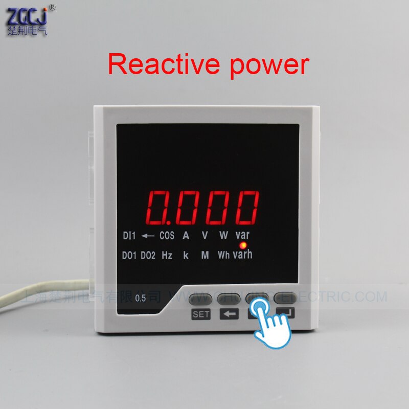 Single phase CJ-D3 power meter and power panel meter power meter multifunction meter A V W Hz cos meter with RS485