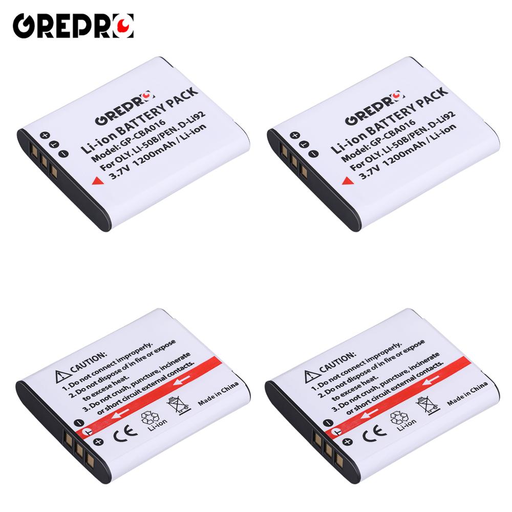 Batterie 3x D-Li92 Li-50B D Li92 Li50B + chargeur Li 50B pour OLYMPUS SP 810 800UZ u6010 u9010 SZ14 SZ16 D755 SZ30 SZ20, Li 70B 90B: 4x Battery