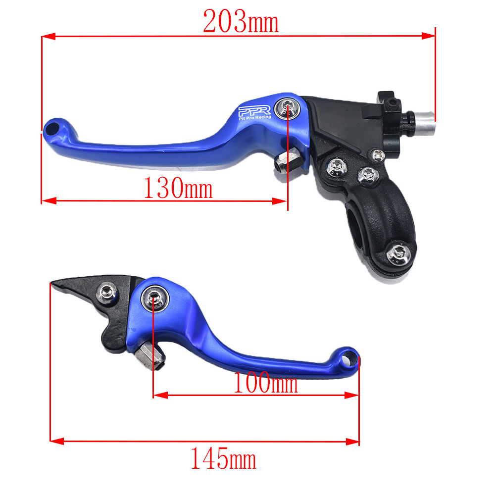 Palancas de freno de embrague para motocicleta Pit Pro Racing CNC F3 2nd, manillar Universal para motocross CR CRF YZF WRF KX KXF