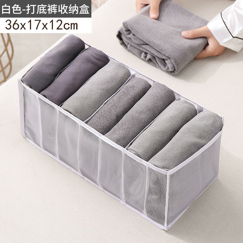 Bra Storage Drawers Panties Socks Ties Drawer Divider Closet Cabinet Wardrobe Organizer Home Foldable Clothes Organizer: White leggings