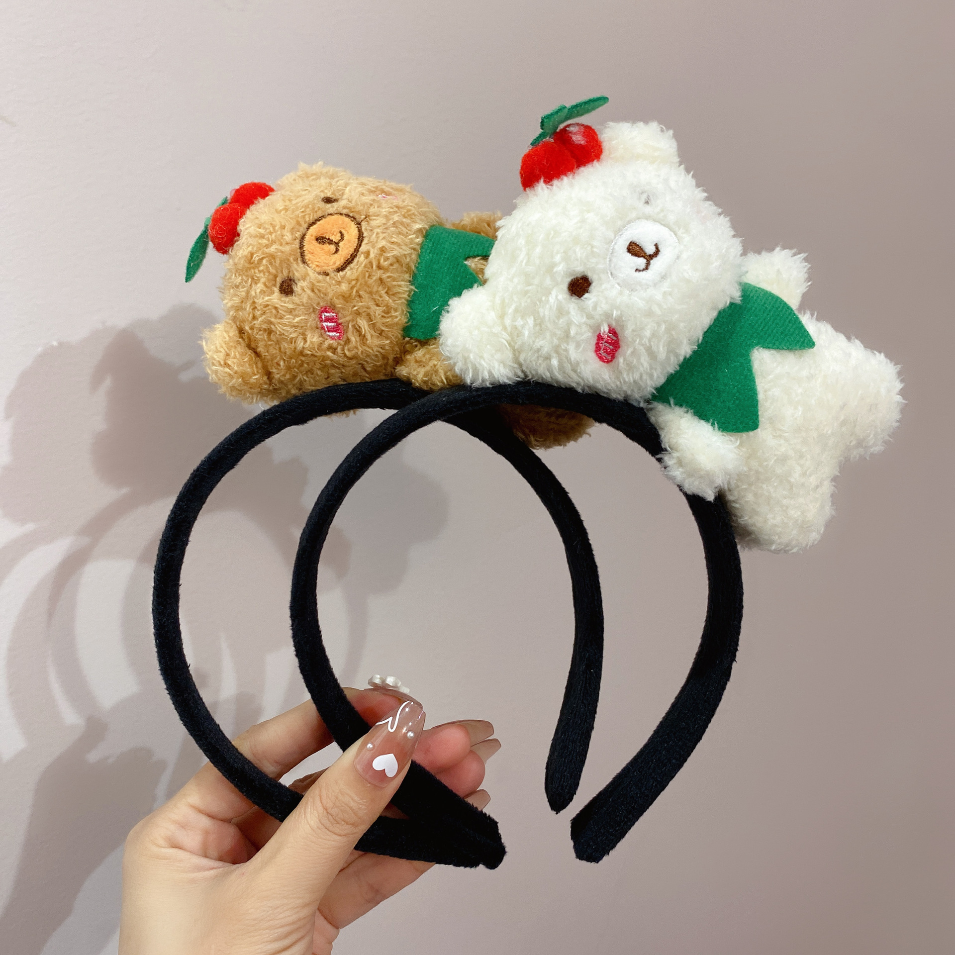 Beer Pluche Schattige Meisje Make-Up Gezicht Wassen Uitje Hoofdband Internet Celebrity Headwear Super Schattige Grappige Haar Hoofdband