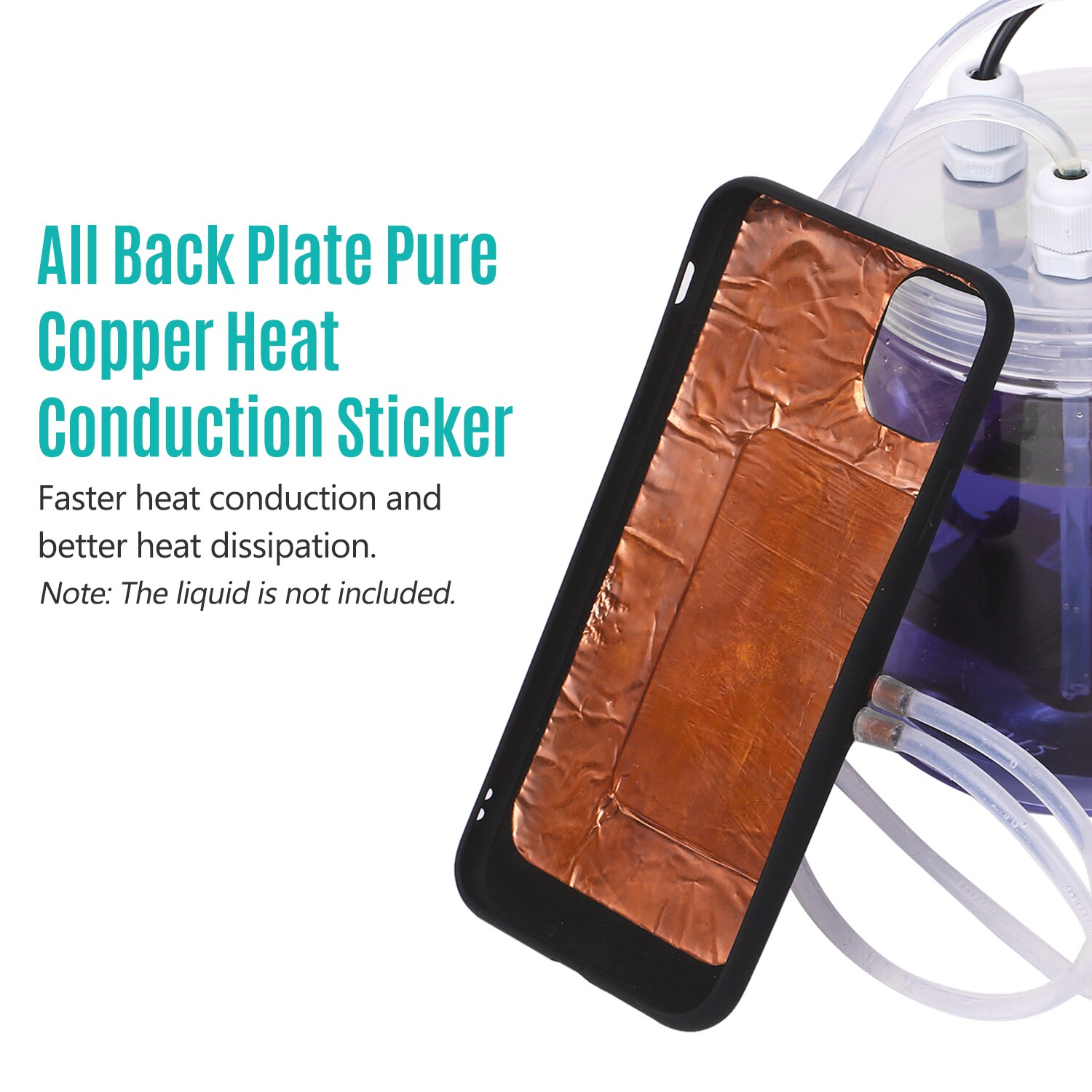 Phone Cooler Mobile Phone Radiator Water-cooled Cooling Device Liquid-cooled Mobile Phone Case DIY Heat Dissipation Cooler