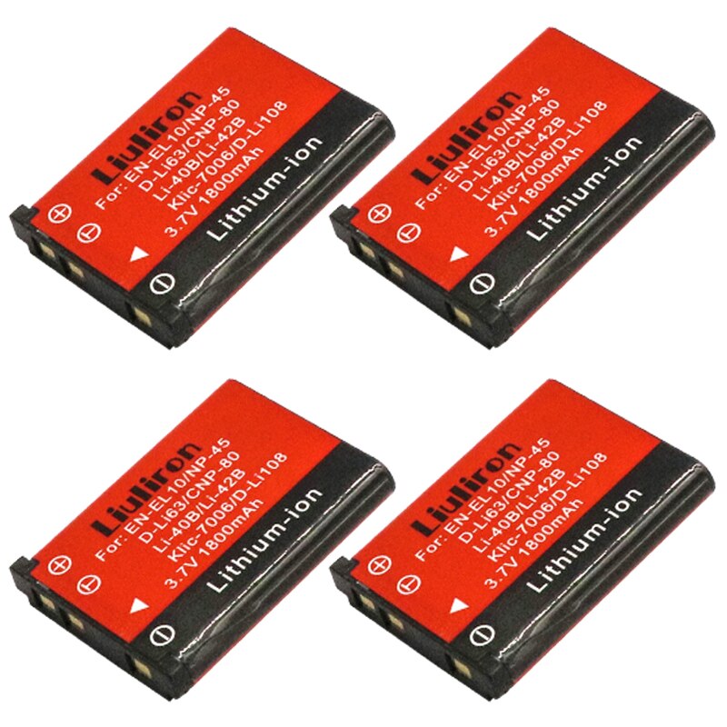 Batería de 1800mAh EN-EL10 EN EL10 LI-42B LI 42B 40B para nikon OLYMPUS U700 U710 FE230 FE340 FE290 FE360