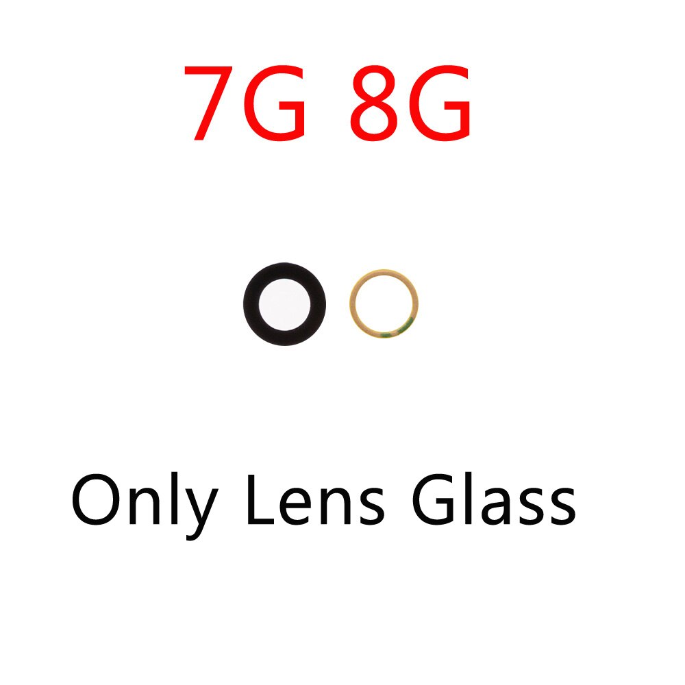 Bakre bakre kamera glass linse ring deksel for iphone  x 7 8 plus med rammeholder reservedeler: 7g 8g objektiv
