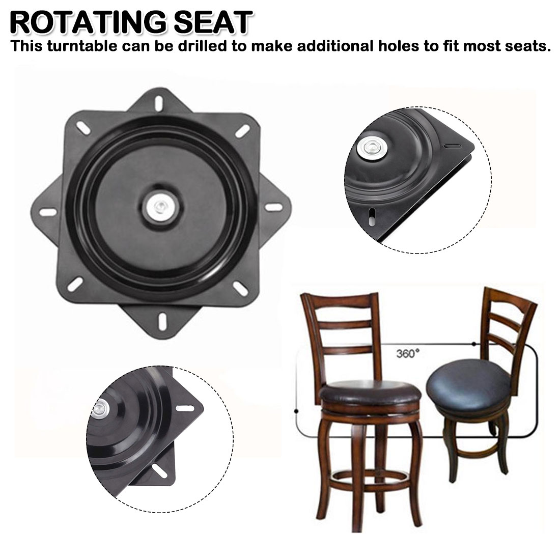 Dinner Table turntable 360 Degree Universal Rotation Boat Seat Swivel Plate Fishing Boat Marine Seat Swivel Rotation