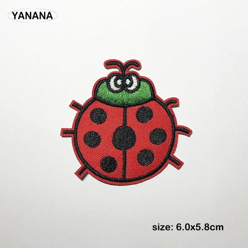 Ladybird Borduurwerk Patch Baby Kleding Patch Rugzak Decoratie Kleine Applique Ijzer Op Patch Diy Kleding: 2