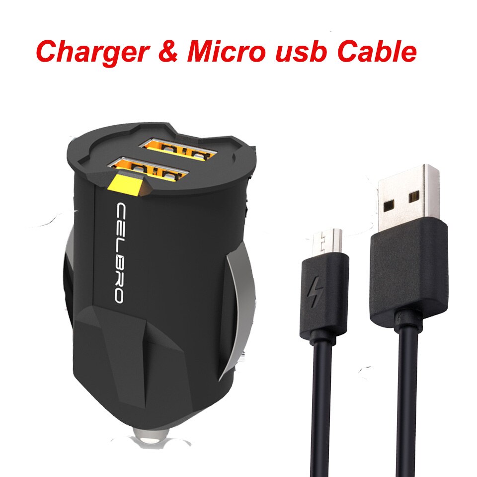 Adaptador de cargador de coche oculto Mini USB Dual 2.1A para samsung galaxy A5 j7 A8 j3 j5 s7 S6 edge S8 note 8, cargador de coche: with Micro Usb Cable
