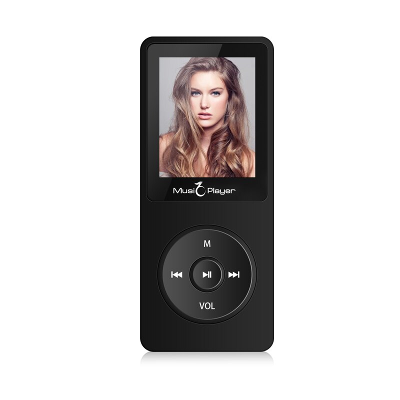 IQQ Version Ultrathin MP3 Player X02 Built-in 40G and Speakers can play 80H Lossless portable walkman with radio /FM/ record: X02 Black / 8GB