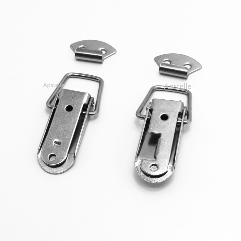 2PC Cabinet Boxes Hasp Spring Loaded 56mm 74mm 88mm 104mm Iron plating Latch Catch Toggle for Simple Window Lock Box