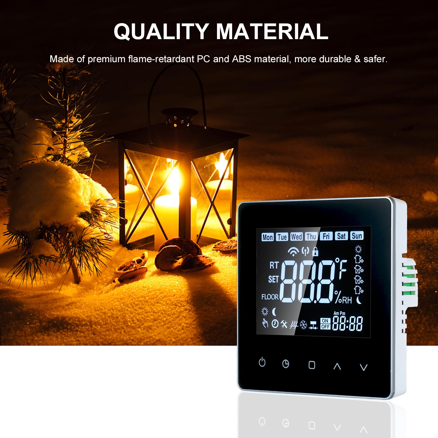 Smart LCD Touch-screen Programmable Wi-Fi Thermostat 16A Digital Temperature Controller with WIFI Electric Heating for Home