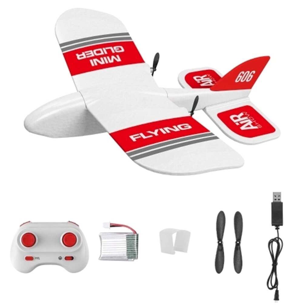 KF606 EPP Foam Glider RC Airplane Flying Aircraft 2.4Ghz 15 Minutes Fligt Time Foam Plane Toys For Kids: 1 Battery