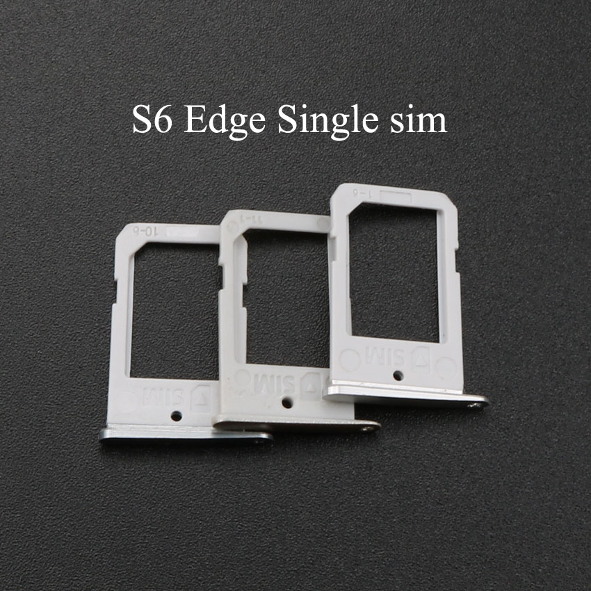 3 stücke Gold/Silber/Grau SIM Karte Slot Tablett Halfter für Samsung S6 G920 S6 Rand G925 S7 g930 G930 S7 Rand G935 G935F Einzigen Dual: S6 Kante Single