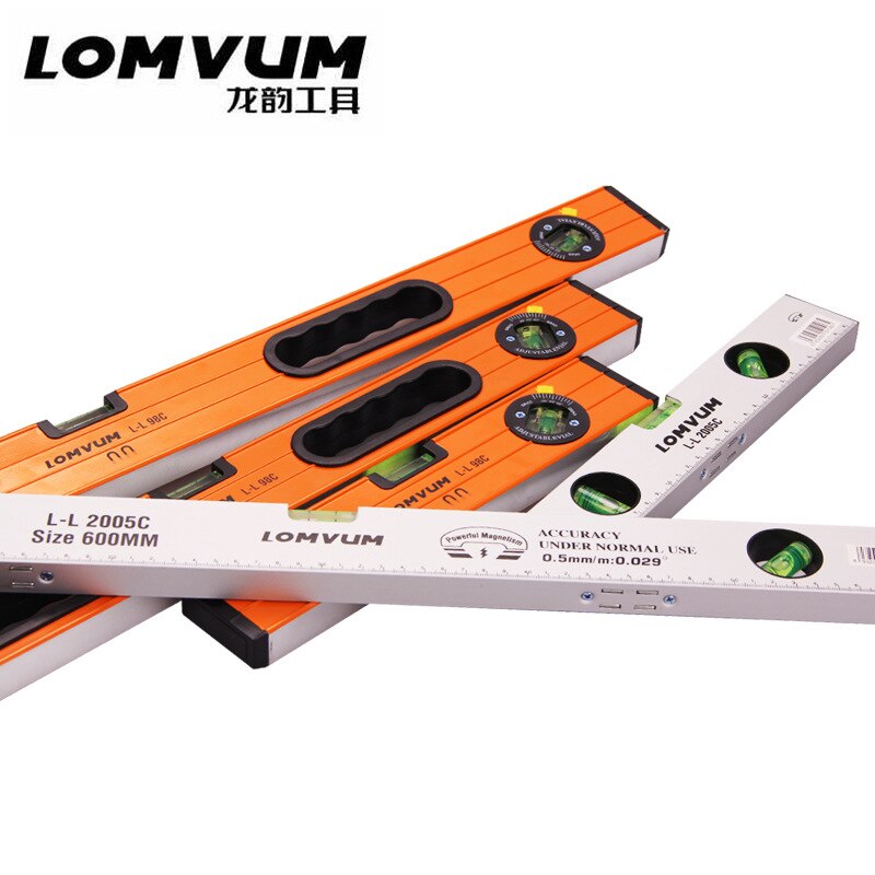 LOMVUM Woodworking High Precision Flat Water Magnetic Level Miniature Industrial Leveling Scale By Ruler