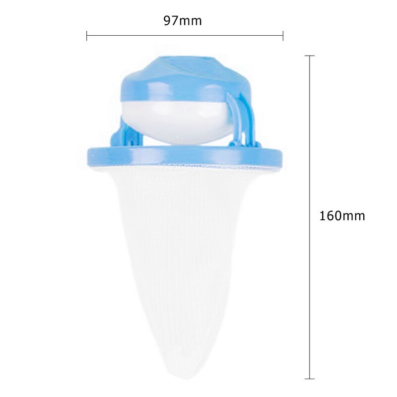 Flower Laundry Clean Ball Reusable Laundry Filtration Hair Washing Machine Removal washing powder Cleaning Tools: Blue 16 x 9.7 cm
