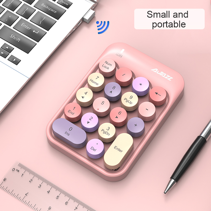 2.4G Wireless Numeric Keyboard Keypad For Laptop Macbook Computer Mini 18keys Digital Number Keyboard Slim Numpad For Office