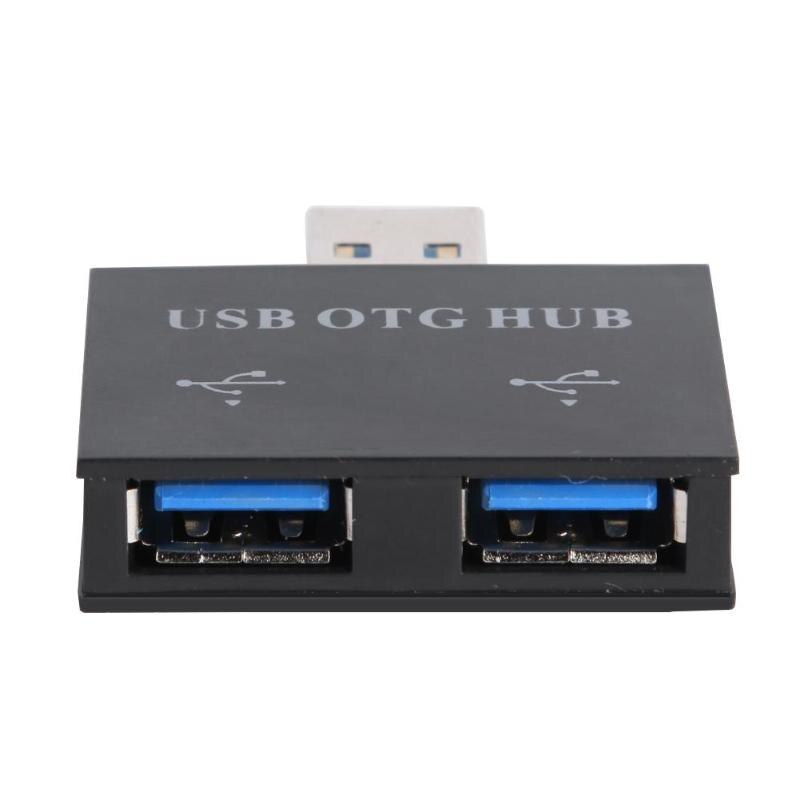 USB 2.0 Female 2 Port 2 in 1 OTG HUB Laptop Micro USB Charging Port Converter Support OTG Function Small Easy to Carry