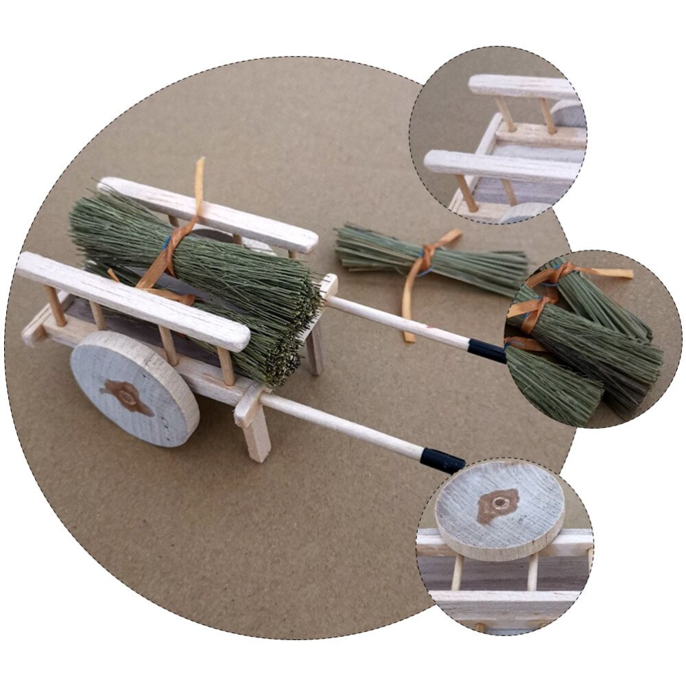 1Pc Mini Cart Children Mini Barrow Accessory for Decor Children Kids MIni House