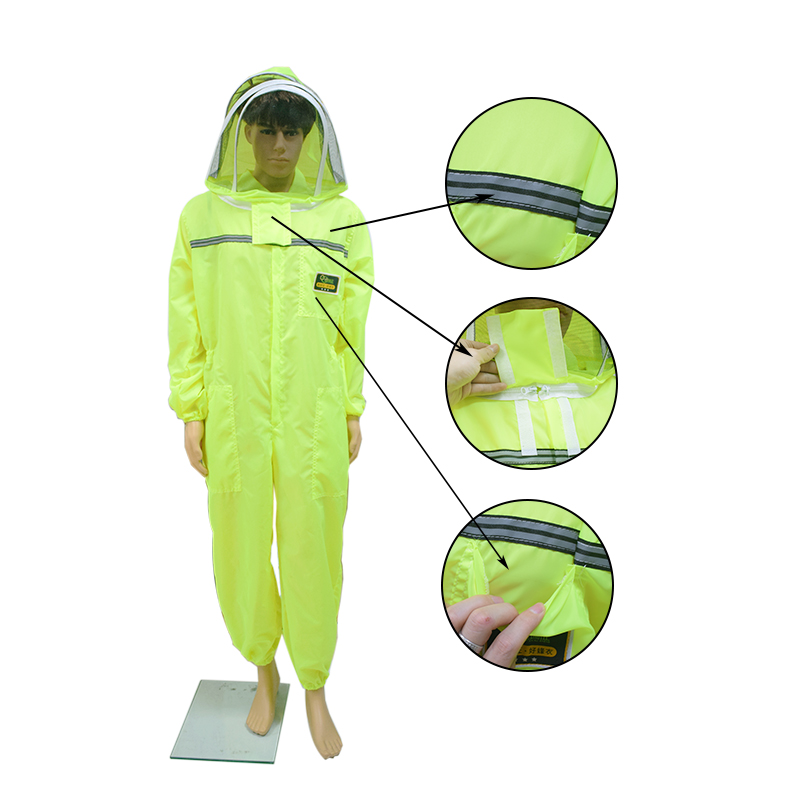 Traje de apicultor de alta transpirabilidad con casco adjunto, trajes de apicultor, trajes de apicultor, equipo de apicultor