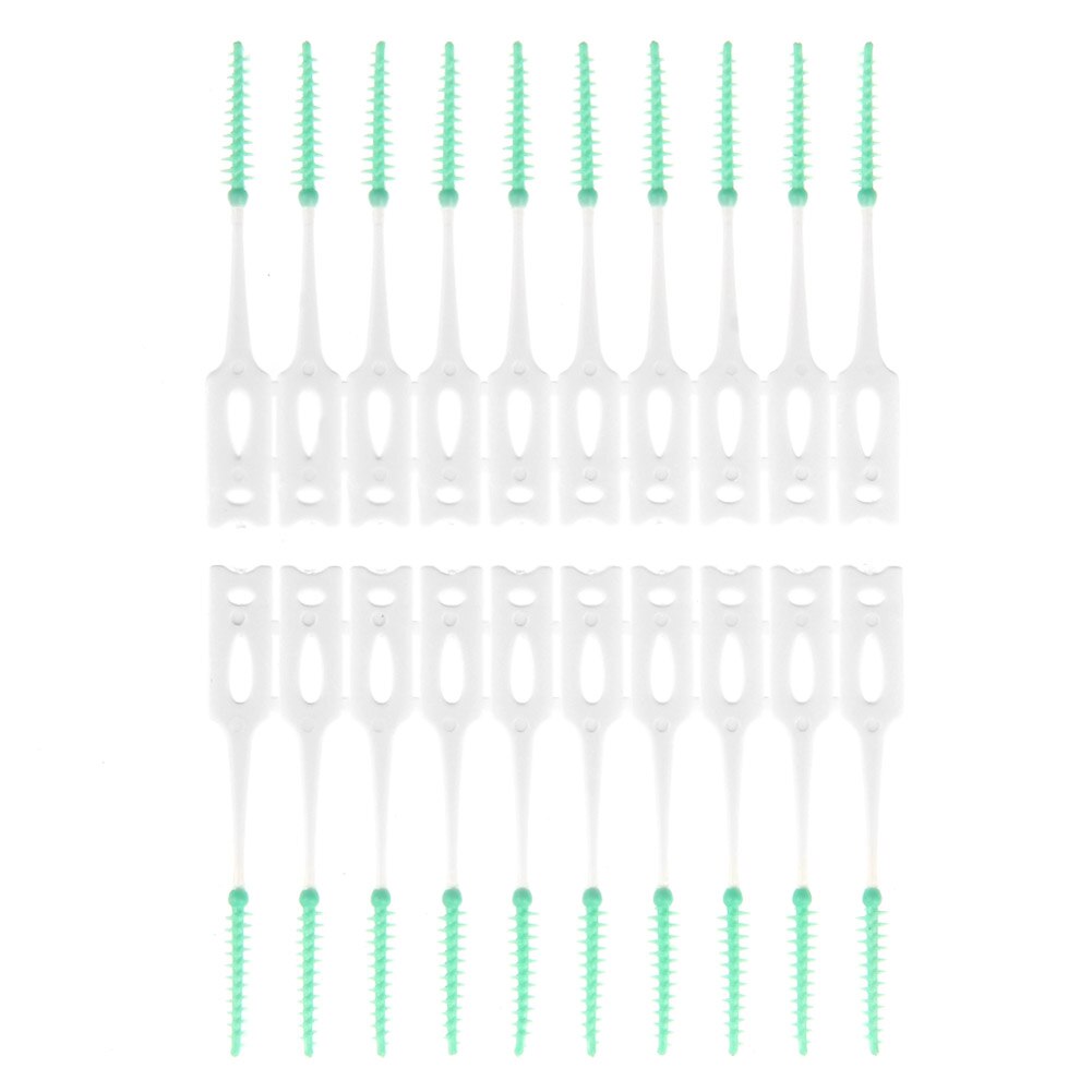 20/40pcs/Box Soft Silicone Dental Floss Interdental Brush Disposable Teeth Stick Toothpicks Floss Oral Care Clean Tool: 20PCS