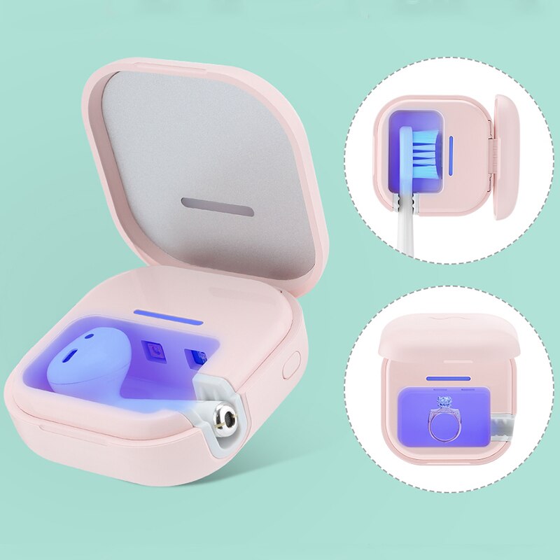 Esterilizador de cepillo de dientes recargable, estante Dental recargable para baño, desinfectante UV antiséptico, caja de cepillo de dientes ultravioleta