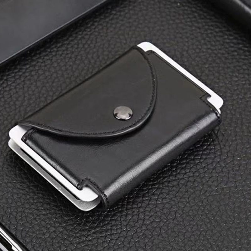 Rfid Credit Card Wallet Metal Mannen Vrouwen Id Kaarthouder Minimalistische Portemonnee Aluminium Blokkeren Portemonnee Voor Kaarten