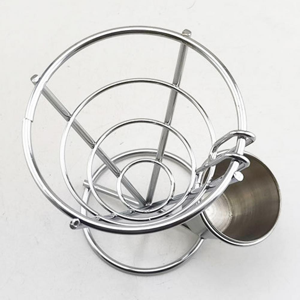 Kartoffelchip-Halter, Pommes-Korb, robuster Pommes-Ständer aus Metall mit Getränkehalter, Chip-Kegel-Korb, Bratenhalter für Lebensmittel, Vorspeisen