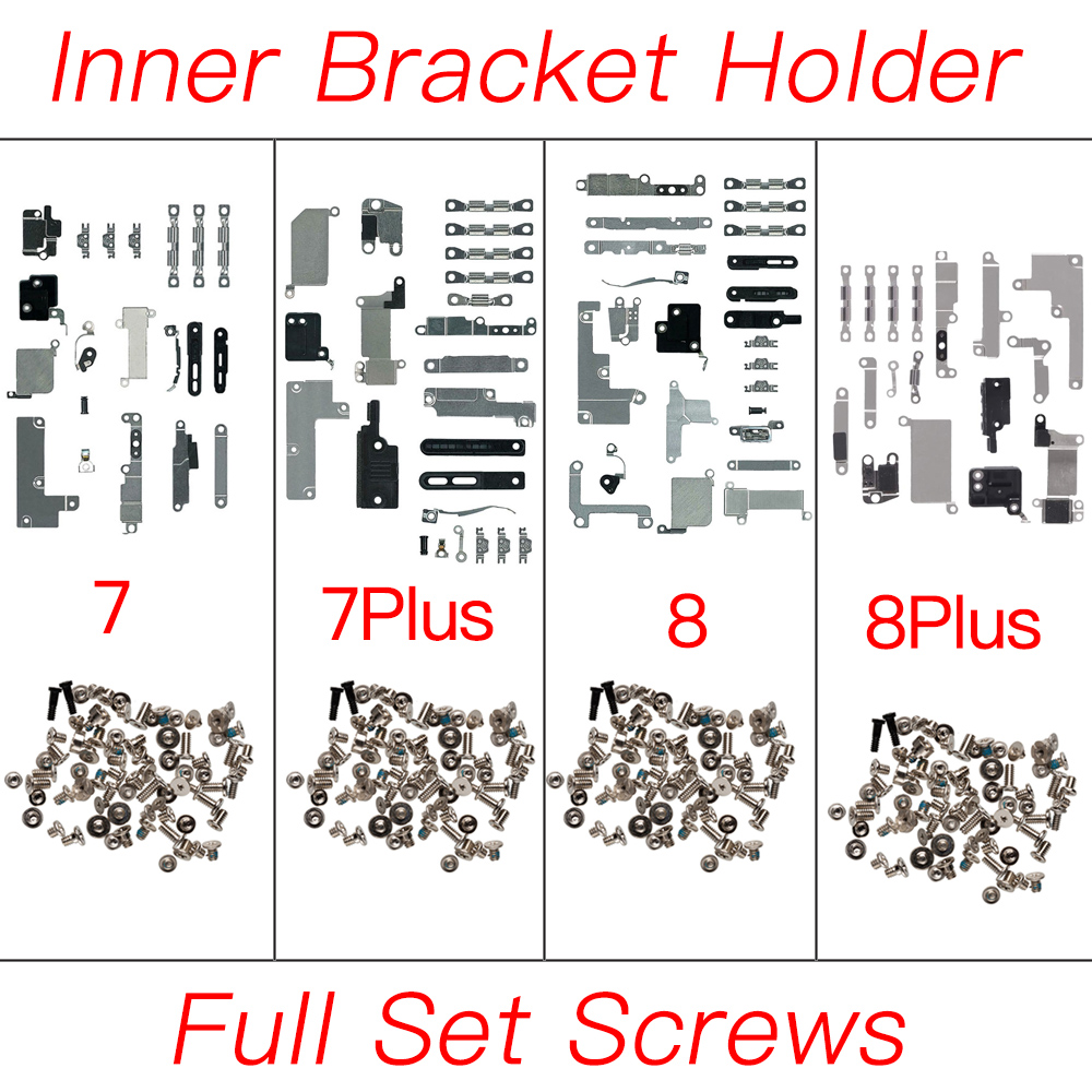 complete Small Metal Internal Bracket Kits + Full Set Screws For iPhone 7 7 Plus 8 8 Plus mobile phone parts