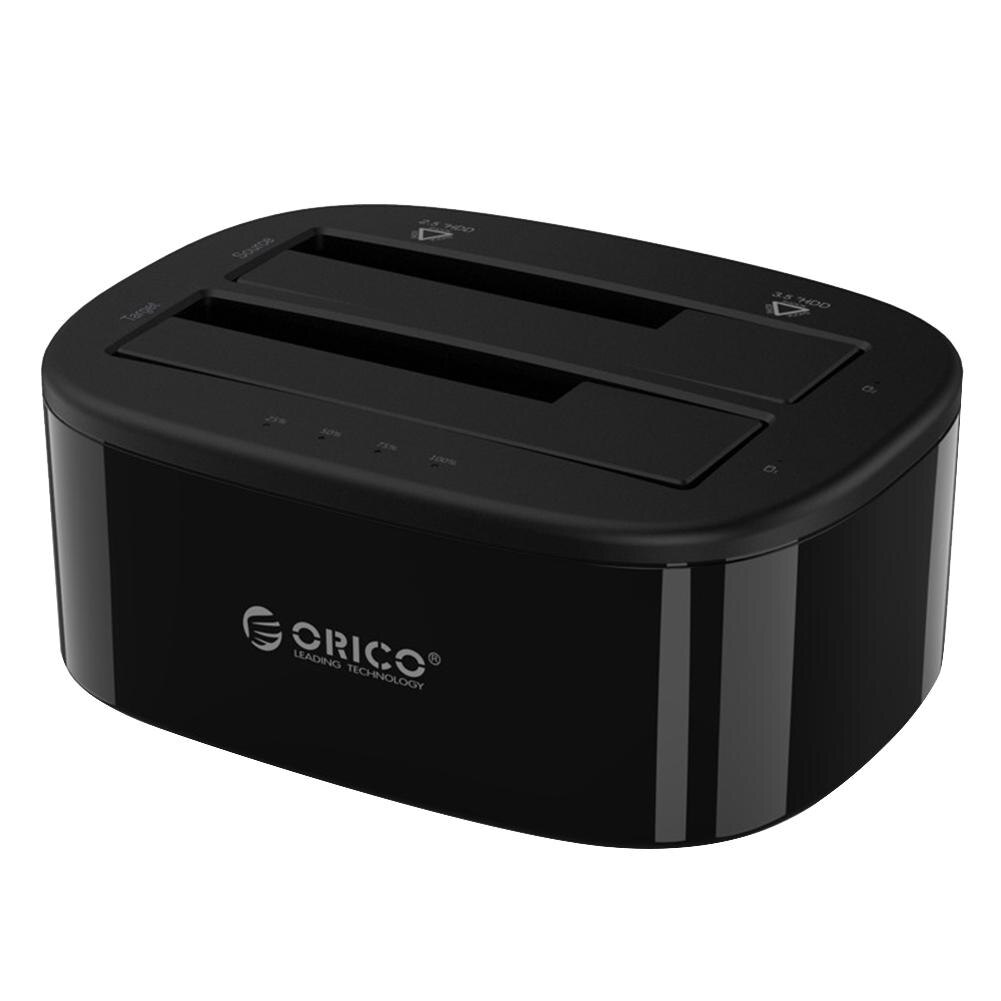 ORICO Dual Bay HDD Docking Station USB 3.0 Hard Disk Drive External Enclosure for 2.5/3.5 inch HDD/SSD Adapter Case Support 20TB: Default Title