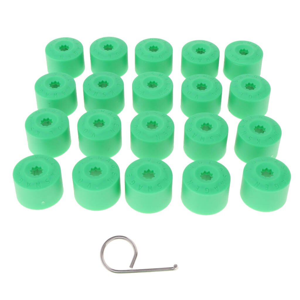 Set of 20 Wheel Bolt Lug Nut Cover Cap with Removal Tool Dismantle for VW Wheel