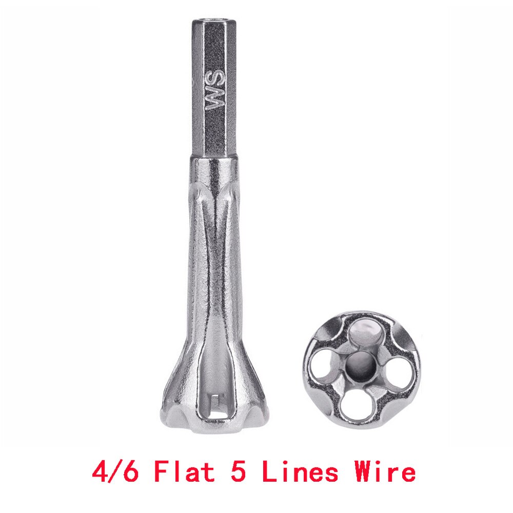 Electrical Twist Wire Tool 2~5 Hole Electrician Universal Automatic Twisting Wire Stripping Doubling Machine Connector: 4-6 Manganese steel