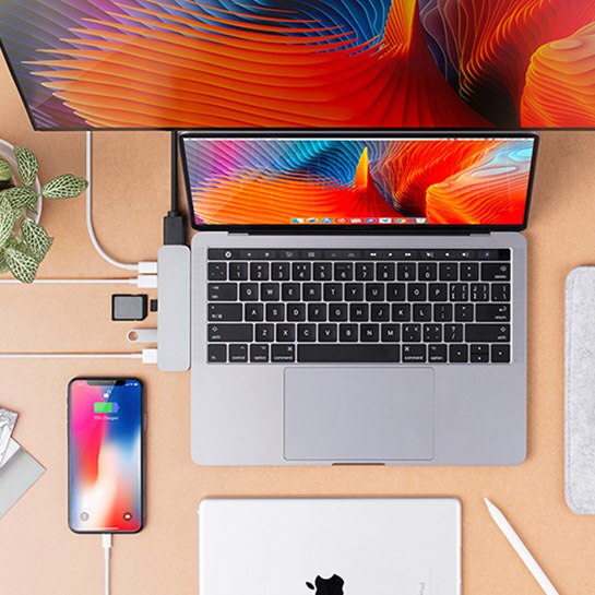 Usb C Hub Thunderbolt 3 Dock Met Hdmi-Compatibel Adapter Tf Sd Reader Pd 3.0 Voor Voor Macbook Pro/Air -