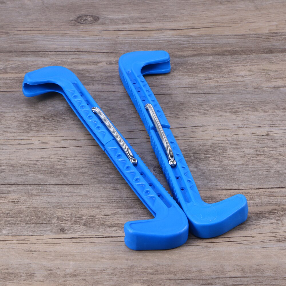 Ice Skate Guards - Adjustable Pair - Ice Hockey Figure Protector Covers - Blue