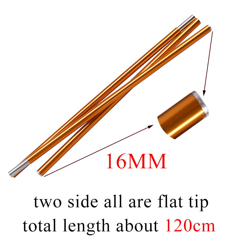 Cest UL 120CM Long Diameter 13MM/16MM/19MM BLACK/RED Color Tent Rod Support Pole Shelter Tarp Canopy Aluminium Alloy: green