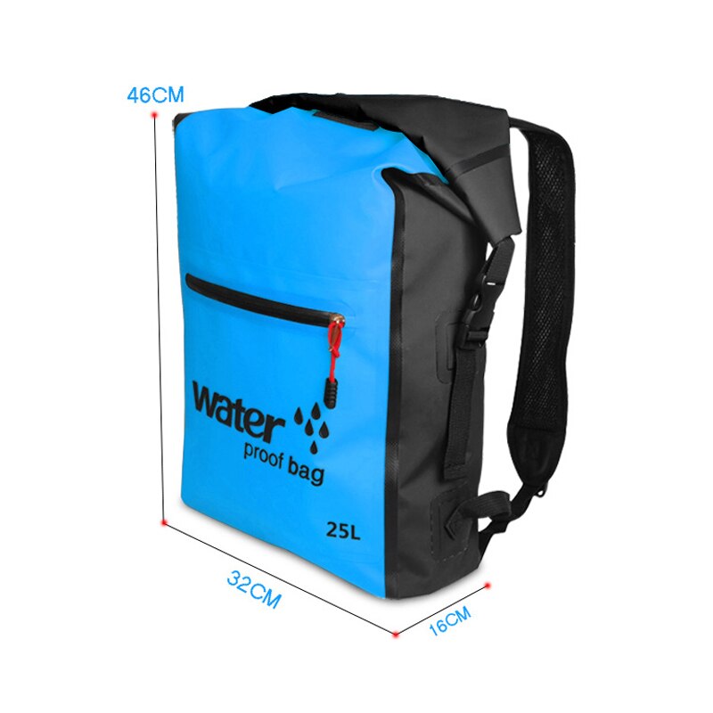 Waterproof Backpack with Padded Laptop Sleeve for Travel Cycling Camping Hiking Rafting DO2