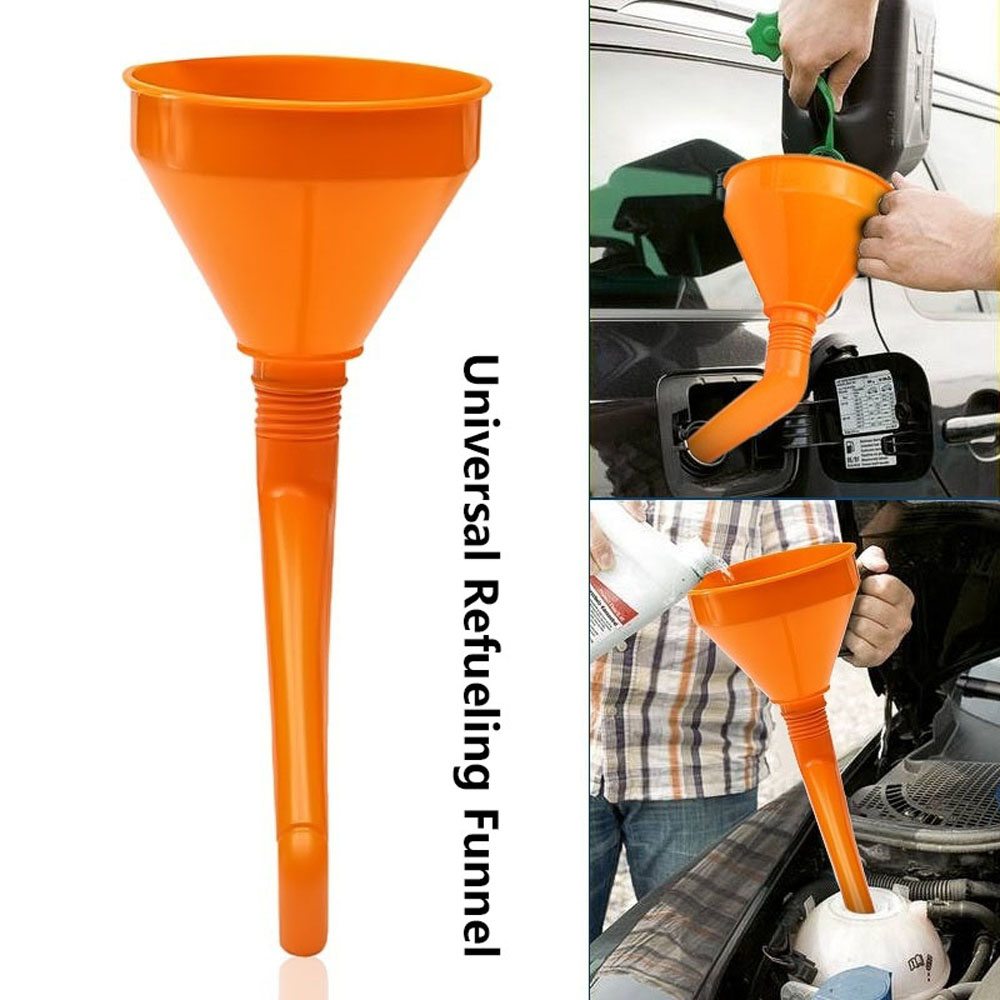 145mm Universal Car Motorcycle Truck Fuel Tank Pour Oil Tool Petrol Plastic Filling Funnel with Built In Strainer Fuel Saver