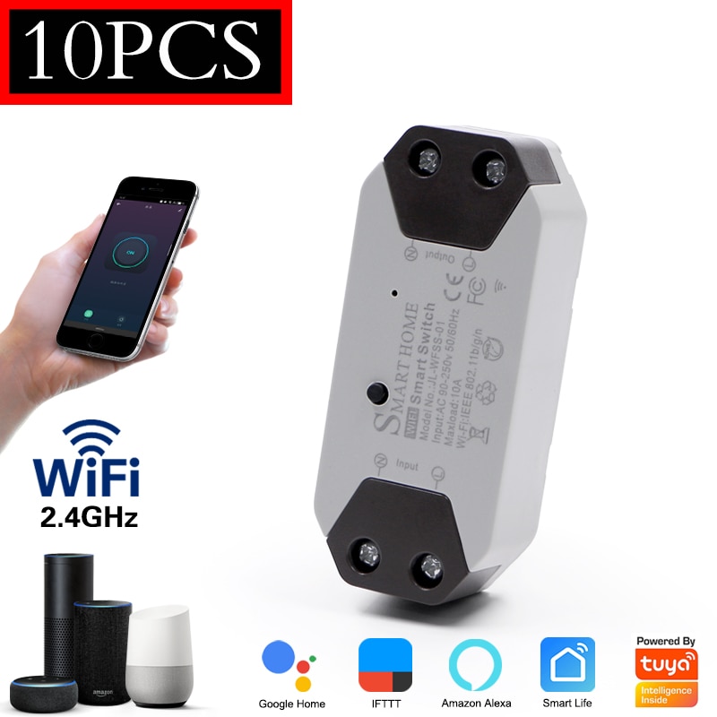 DIY tuya WiFi Smart Light Switch Universal Breaker Timer Smart Life APP Wireless Remote Control Works with Alexa Google Home