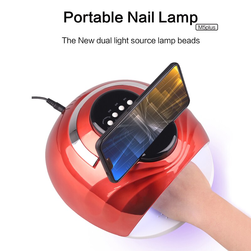XZM-Lámpara de uñas LED UV de alta potencia, geles Unhas, 42 LED, secador de uñas, herramientas de curado rápido, luz de Gel, 168W