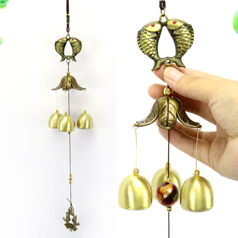Stongwell traditionell kinesisk legering brons vindspel handgjorda hantverk hem dörr hänge väggdekoration fengshui ornament