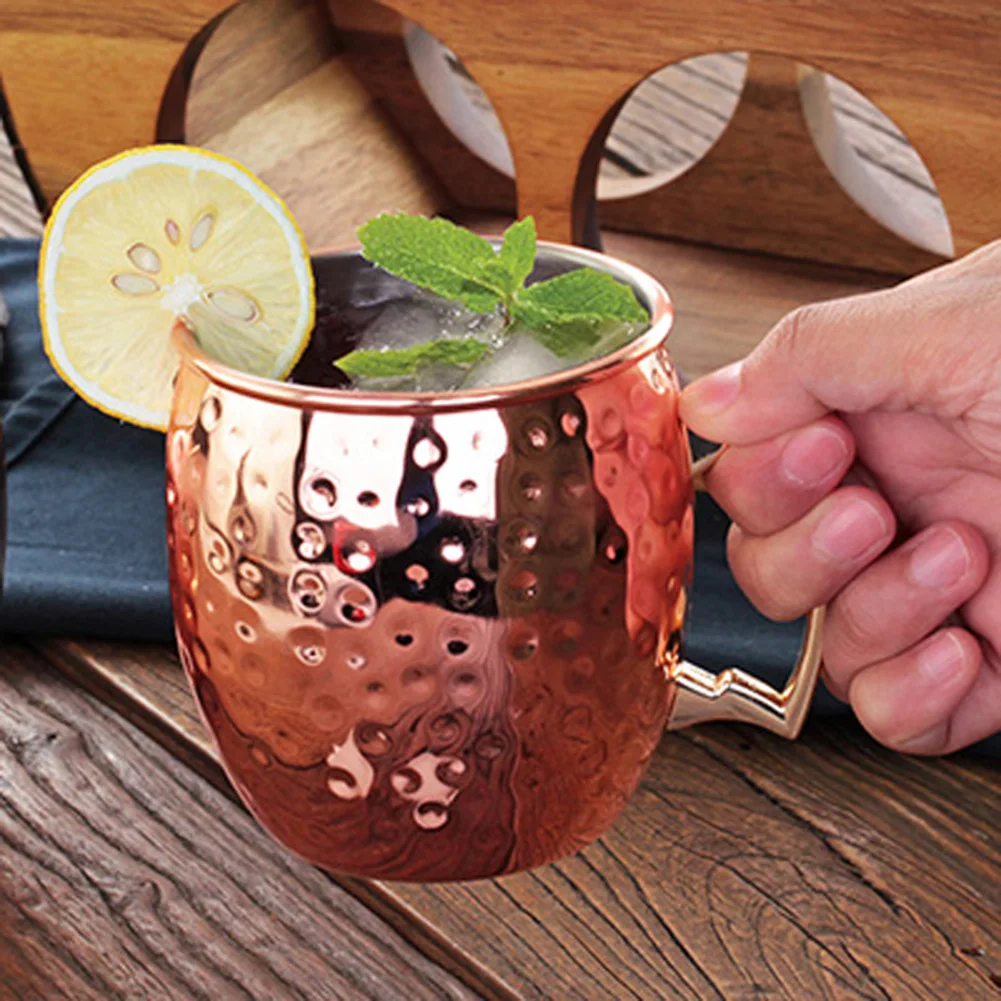 Tasse à vin pour Cocktail, Mule de Moscou, tasse à bière plaquée cuivre martelé en acier inoxydable, tasse à café, Bar, verres pour Ramadan