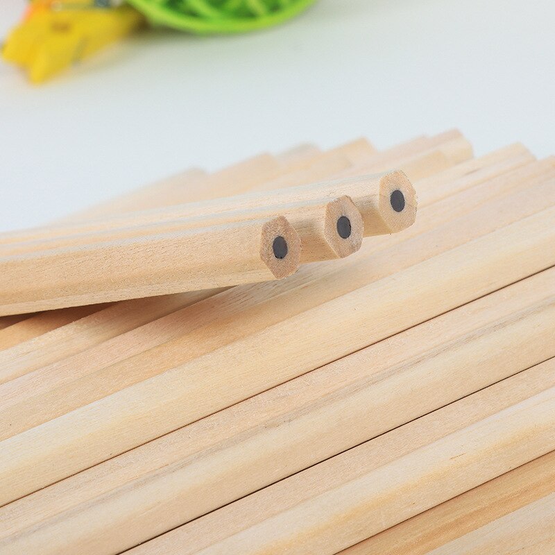 100pcs/ lot Eco-friendly Natural Wood Pencil HB Black Hexagonal Non-toxic Standard Pencil Cute Stationery Office School Supplies