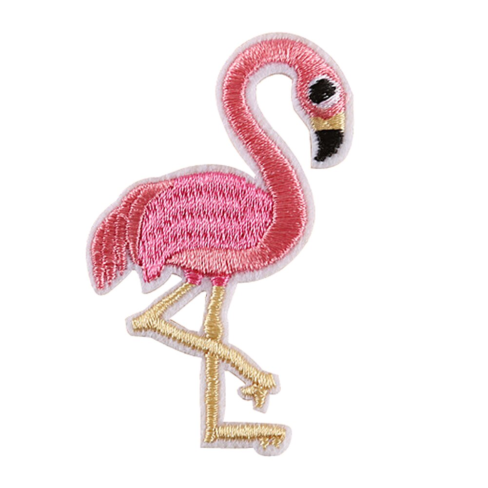 Flamingos Patches Iron Embroidered Patch for Clothing Stick on Badge Paste Sew on Bag Pants: 1C