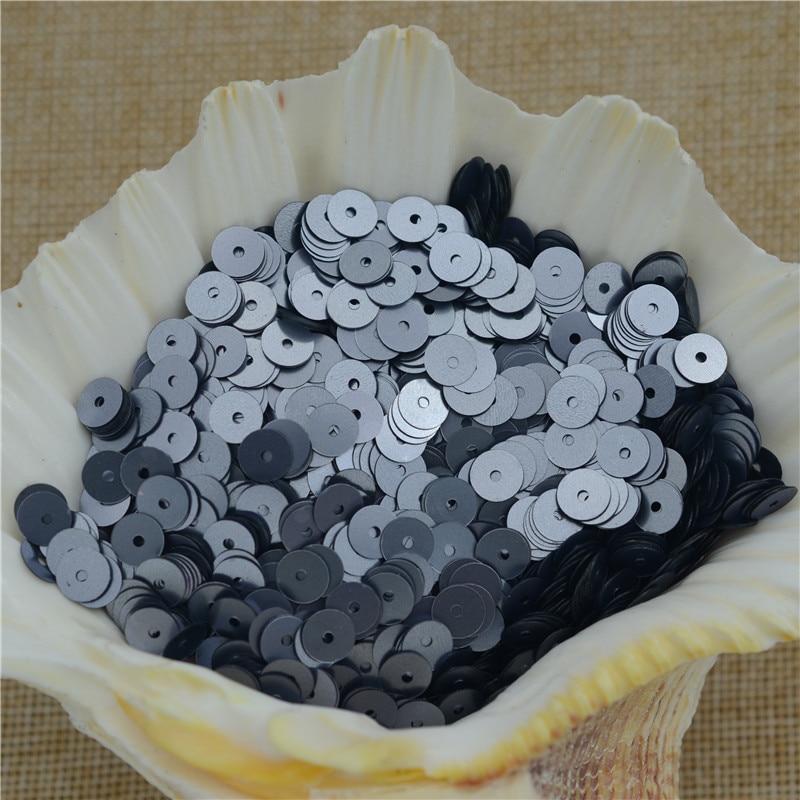 6mm pistoolzwarte kleur 30g platte ronde losse pailletten voor knutselwerkjes paillette naaien bruiloft knutselen pvc doe-het-zelf materialen
