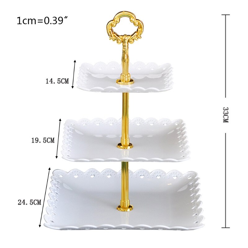 Afneembare Cake Stand Bruiloft Verjaardag Party 3 Tier Gebak Cupcake Fruitschaal Serveren Dessert Displasy Houder Europese Stijl