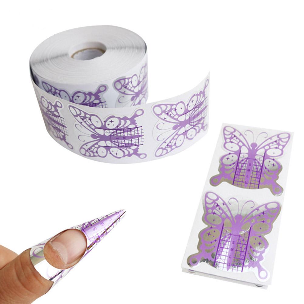 Franse Vlinder Nail Uitbreiding Formulieren Uitbreiding Nail Art Papier Houder Tips Manicure Uv Gel Curl Forms Gids Nail Stickers Tool