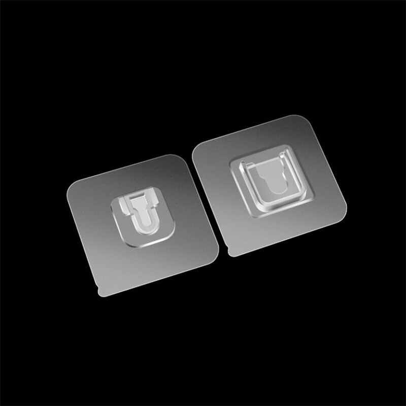 Crochet mural auto-adhésif Double face, 5 paires/10 pièces, crochets sans couture, organisateur de crochet mural antidérapant réutilisable 6x6cm