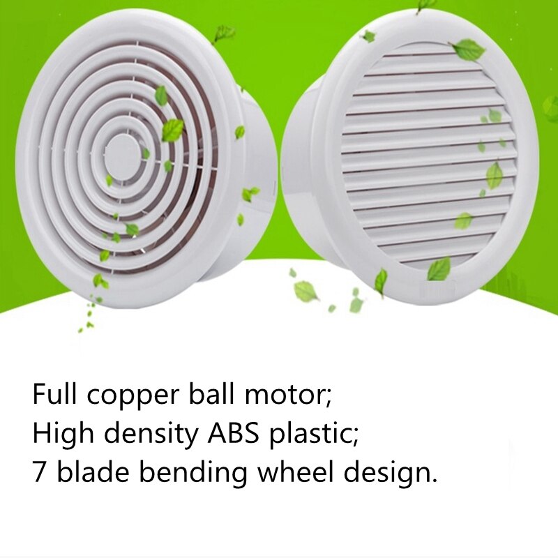 4 or 6 inch ventilator voor thuisgebruik, badkamerventilator, plafond- en wandventilator voor keuken en badkamer, super stil
