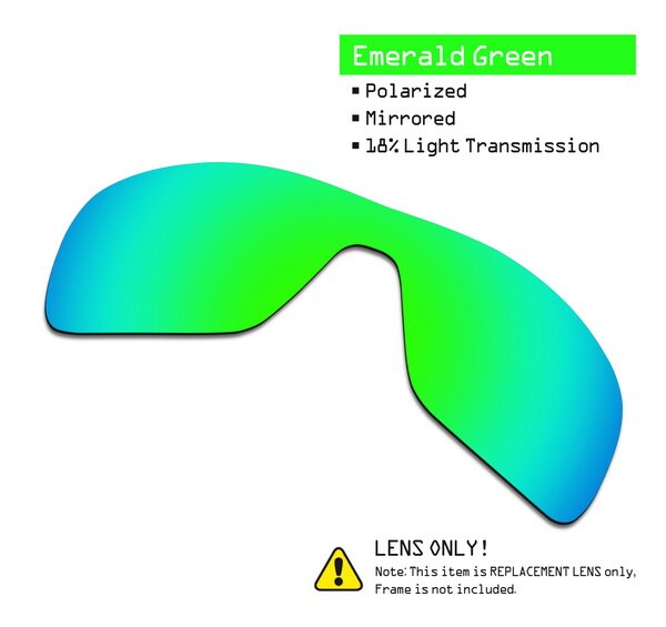 SmartVLT Polarized Replacement Lenses for Oakley Turbine Rotor Sunglasses - Multiple Options: Green-ShieldCoat