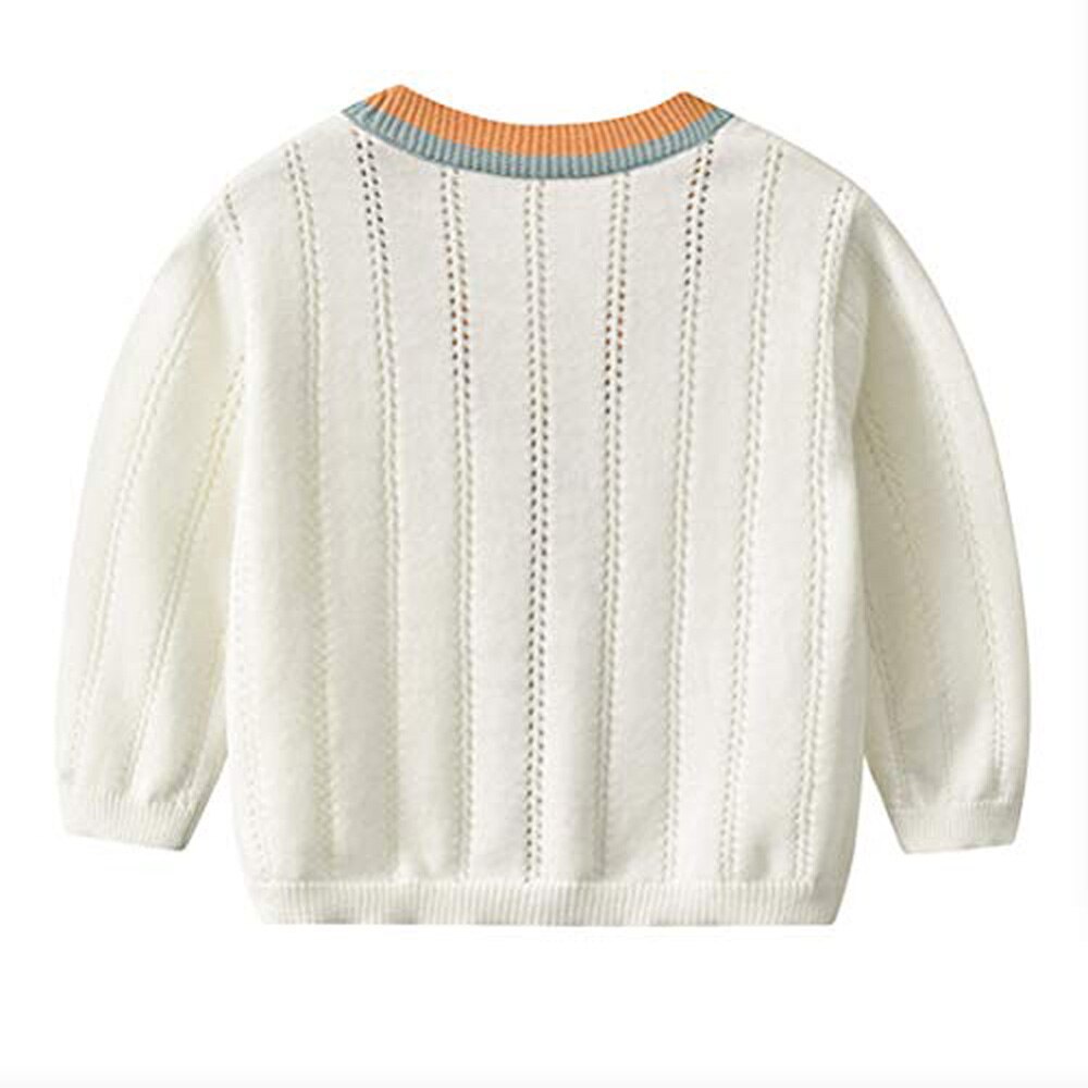 TOU – cardigan tricoté 100% coton pour bébé garçon et fille, pull à œillets, vêtements de printemps hauts en bas âge de 6 mois à 3 ans