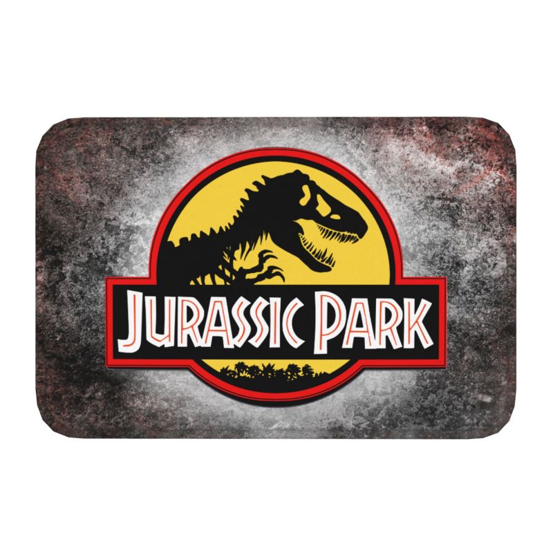 Jurassic Park Dinosaur Print Front Door Floor Entrance Mats Indoor Kitchen Bath Doormat Bedroom Carpet Rug: light yellow